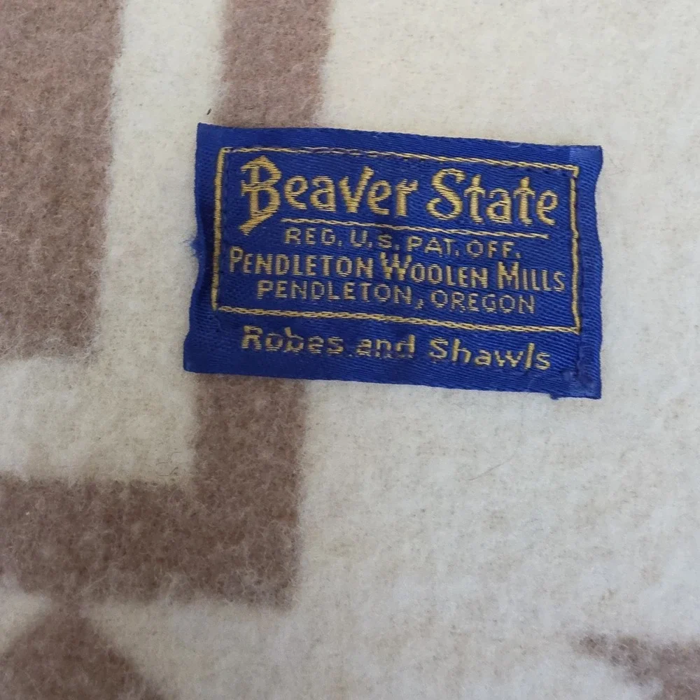 Beaver‎ State Pendleton Harding Wool Blanket USA 68